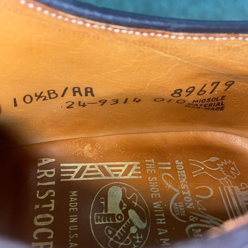 Rare Johnston & Murphy The Shoe With A Memory Aristocraft Shoes Size 10.5B/ AA - Picture 12 of 15